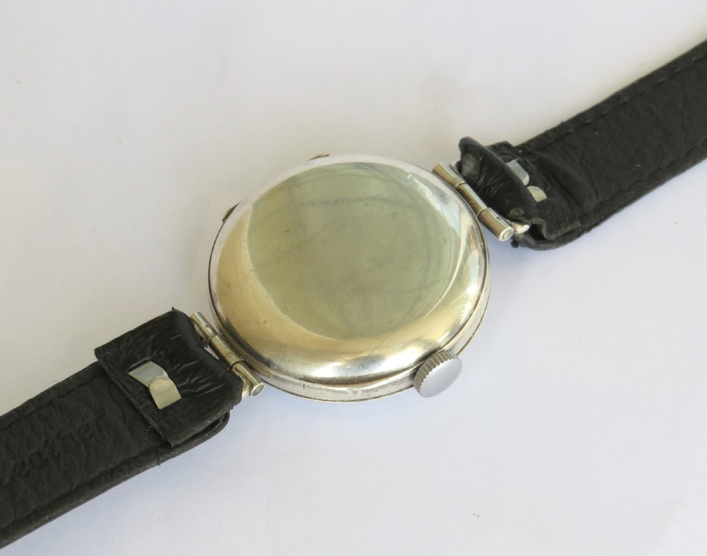 Antique silver Audax gents wrist watch View V