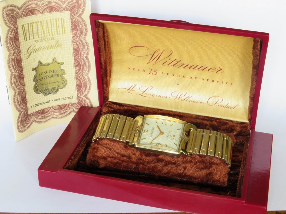Gents 1950s Wittnauer Revue watch, original box