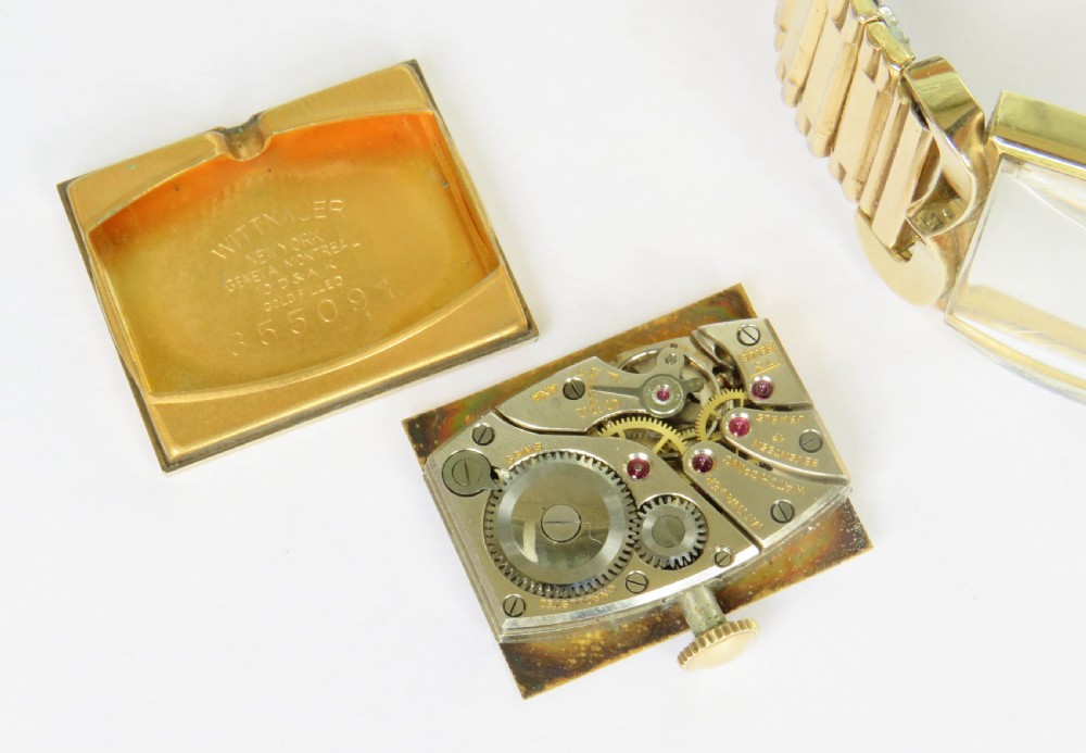 Gents 1950s Wittnauer Revue watch, original box View IV