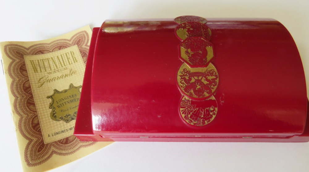 Gents 1950s Wittnauer Revue watch, original box View VII