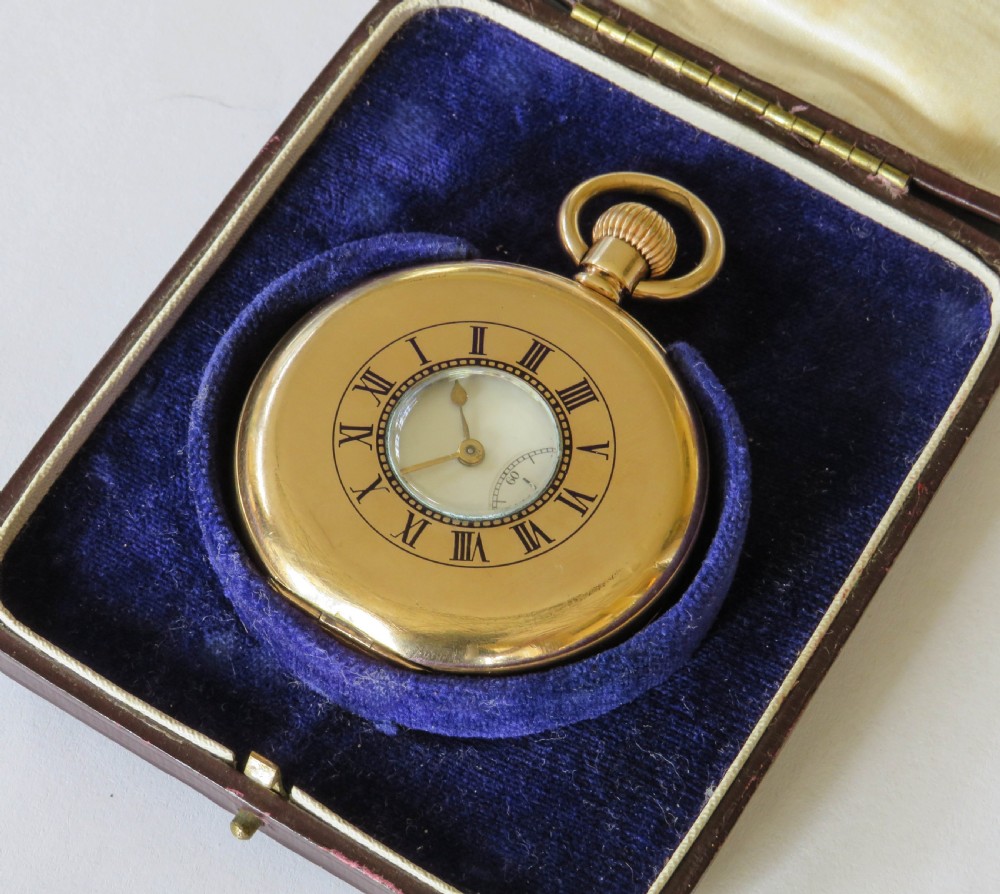 Antique Moeris half hunter pocket watch