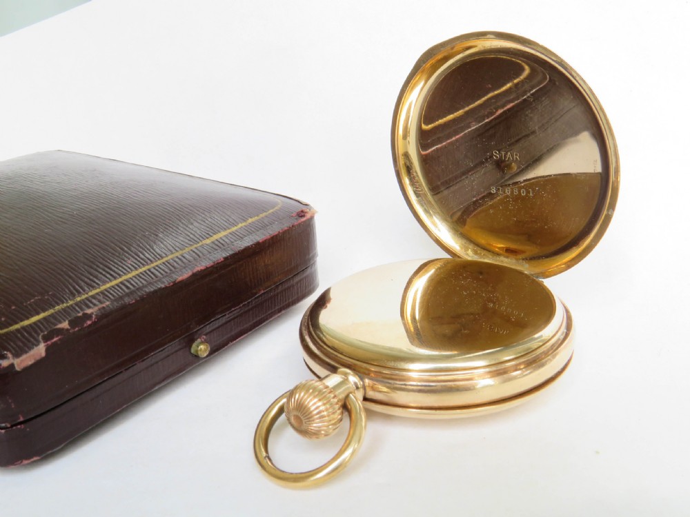 Antique Moeris half hunter pocket watch View IV