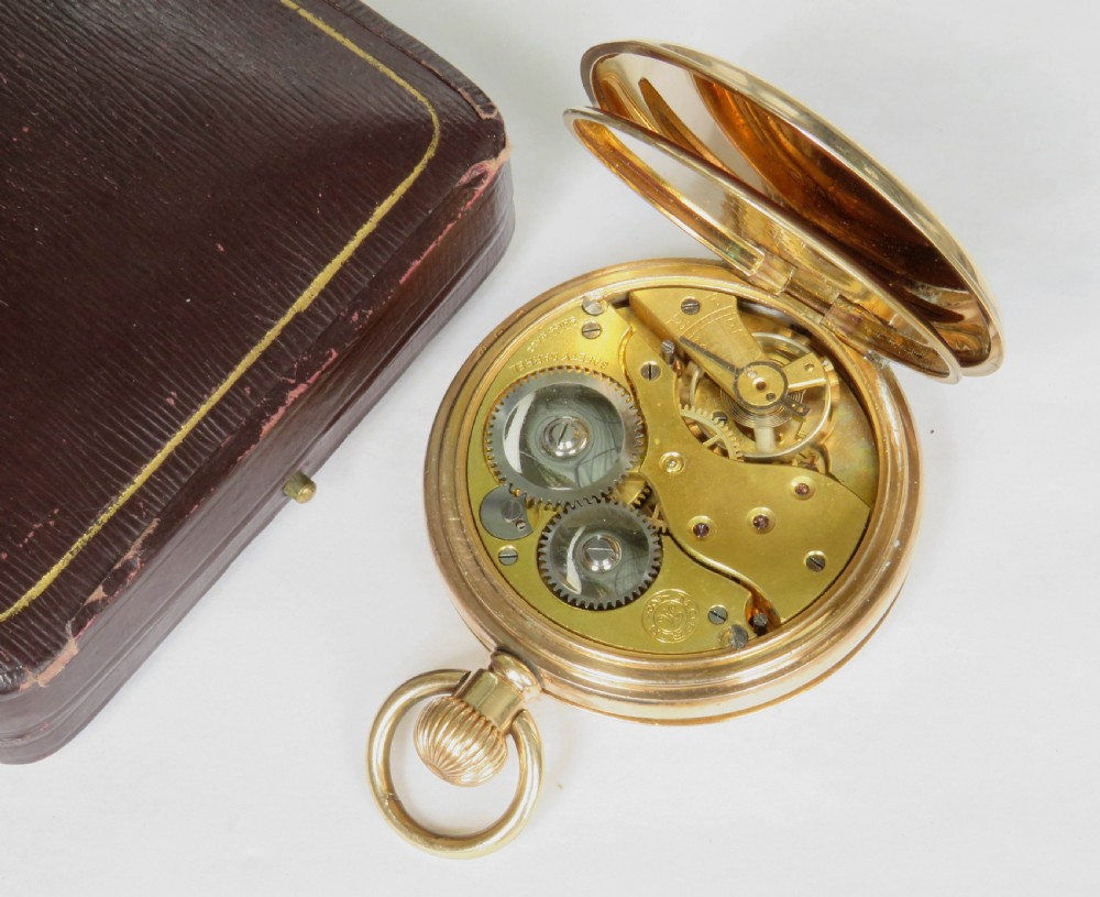 Antique Moeris half hunter pocket watch View V