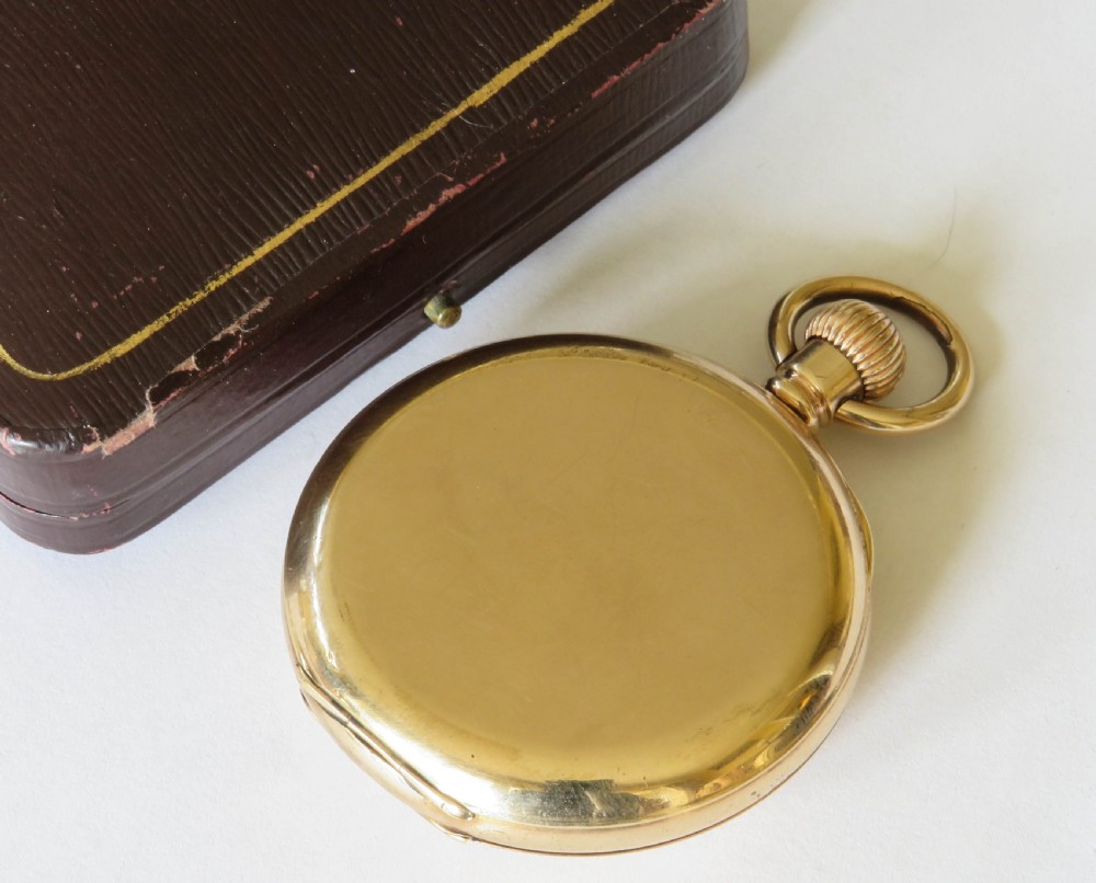 Antique Moeris half hunter pocket watch View VI