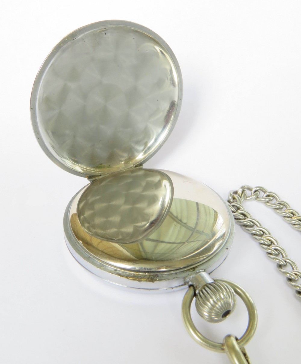 Antique Arsa pocket watch, chain and compass View III