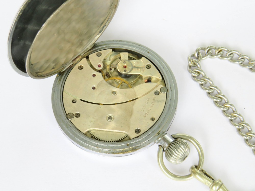 Antique Arsa pocket watch, chain and compass View IV
