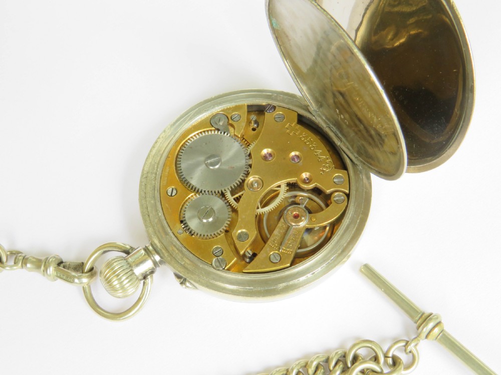 Antique pocket watch, chain and compass View IV