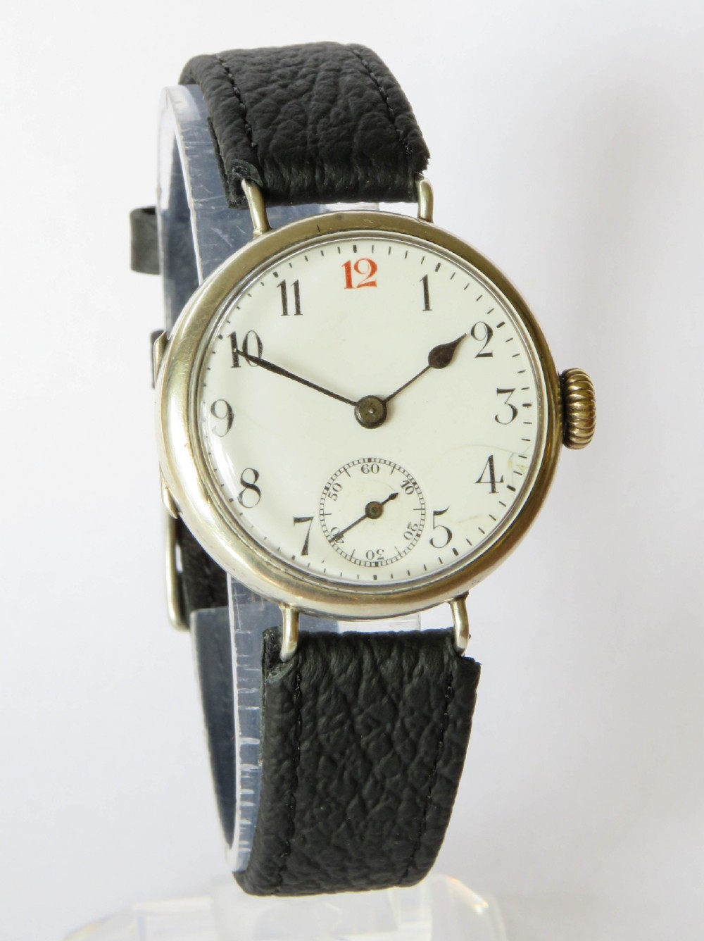 Gents antique silver wrist watch, 1925 View II