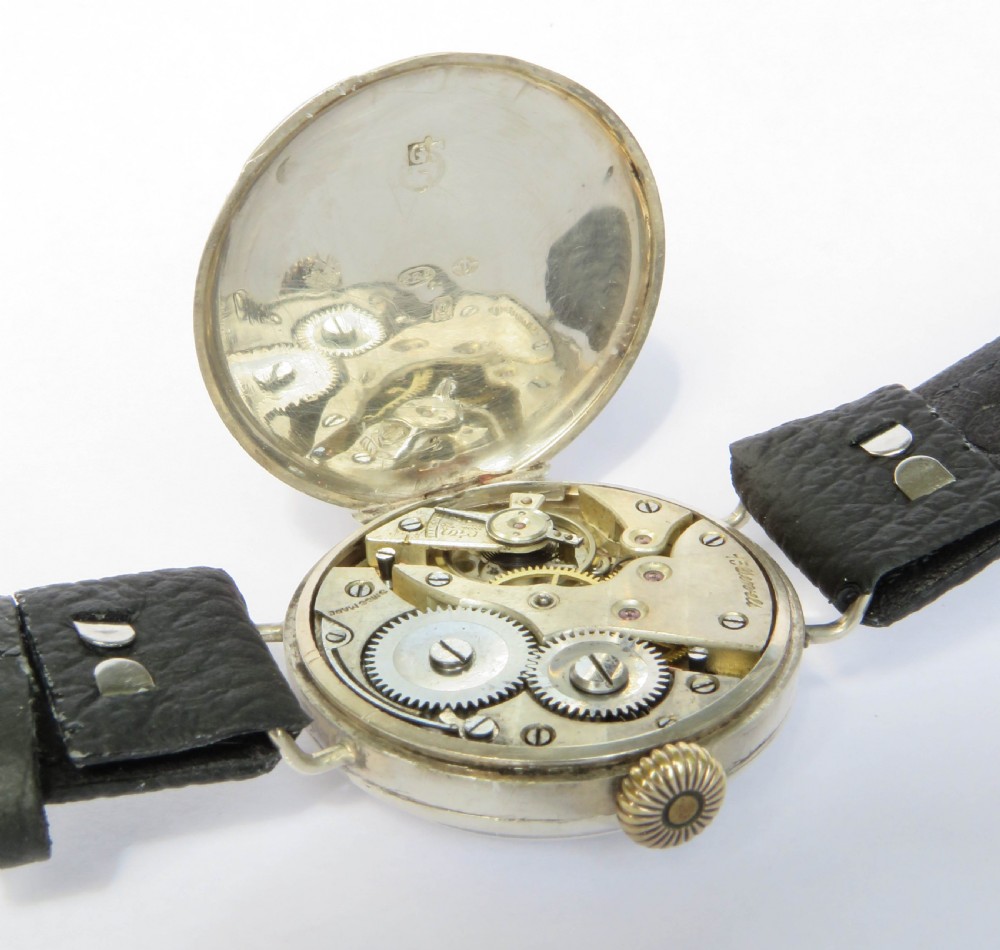 Gents antique silver wrist watch, 1925 View IV