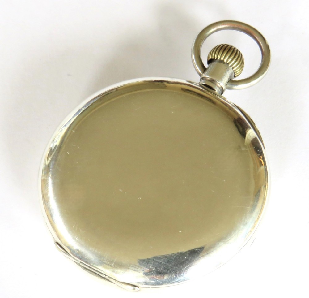 Antique silver Eterna pocket watch, 1927 View V