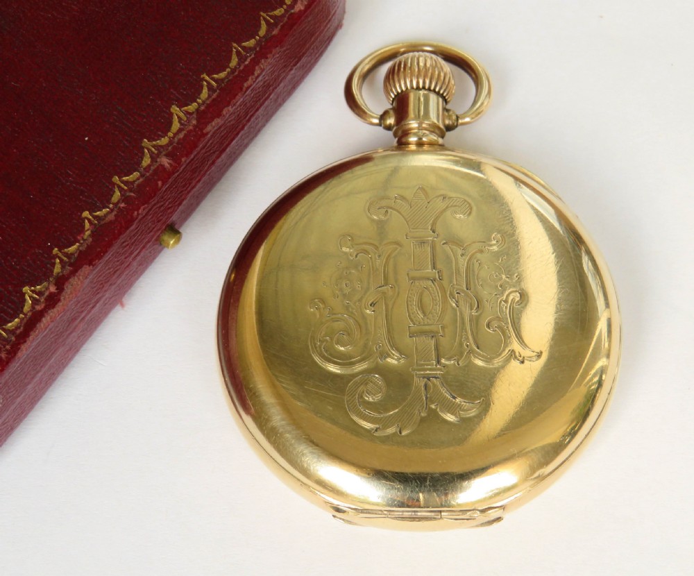 Antique J W Benson pocket watch and box View V