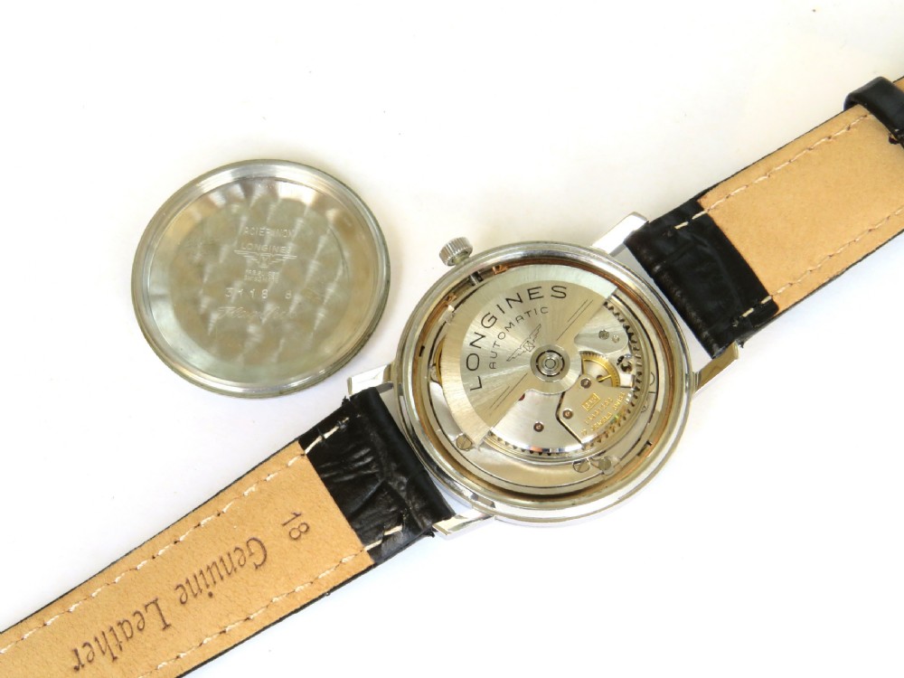 Gents Longines Flagship automatic wrist watch, 1966 View III