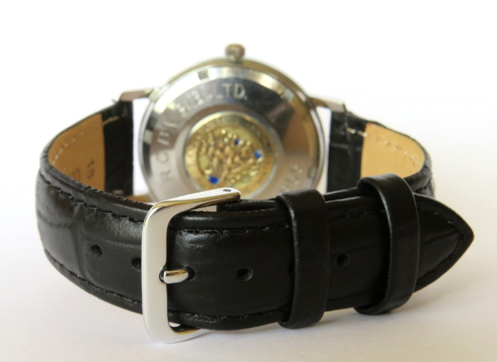 Gents Longines Flagship automatic wrist watch, 1966 View V