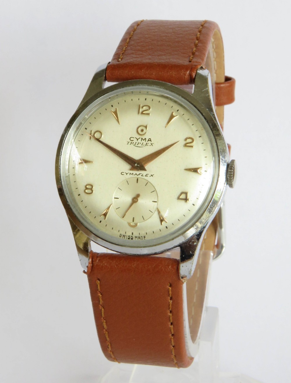 Gents 1950s Cyma Triplex wrist watch
