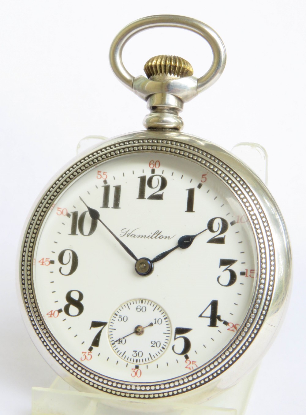 Heavy antique silver Hamilton pocket watch, c1900