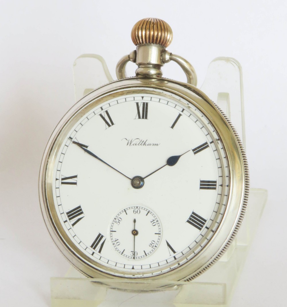 Antique silver Waltham Marquis pocket watch, 1912, super condition