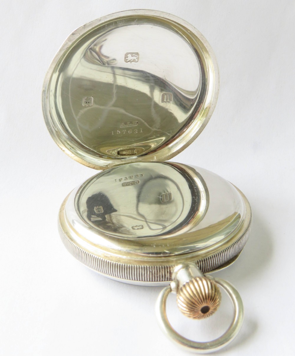 Antique silver Waltham Marquis pocket watch, 1912, super condition View III