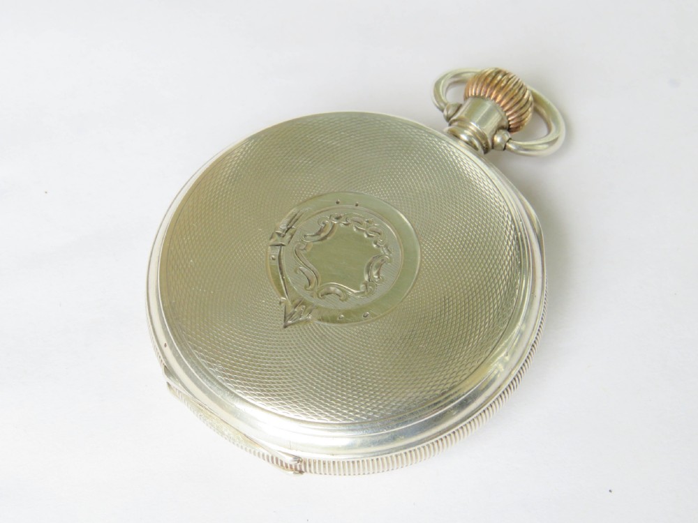 Antique silver Waltham Marquis pocket watch, 1912, super condition View V
