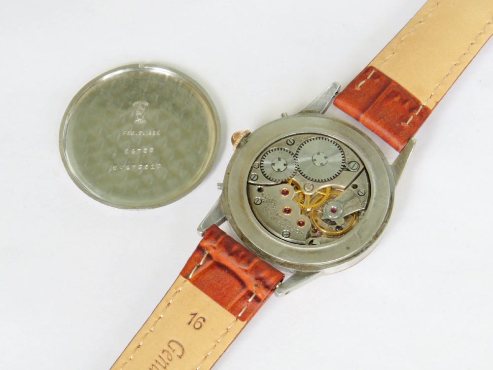 Gents 1940s Movado Calendograf wrist watch View III