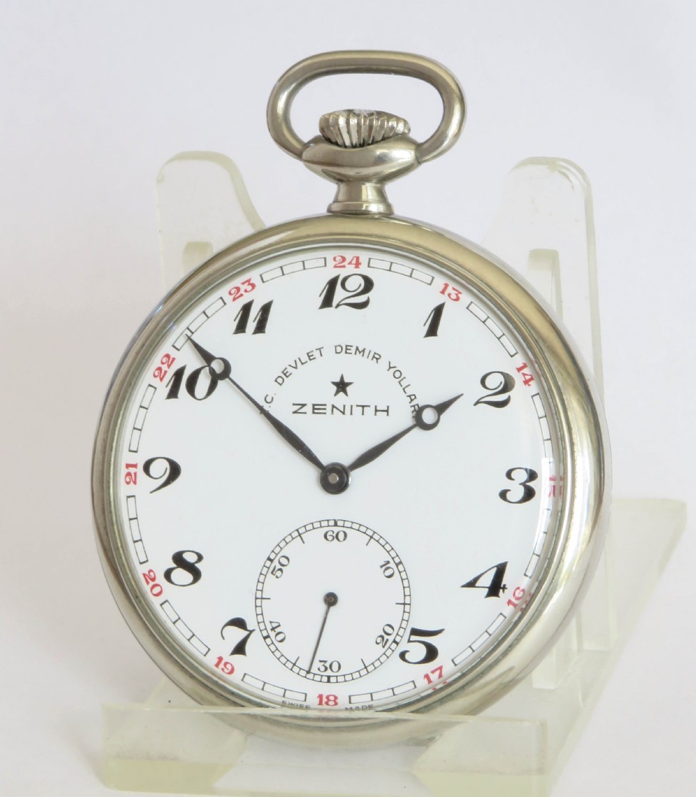 Zenith pocket watch, Turkish Railways, 1969