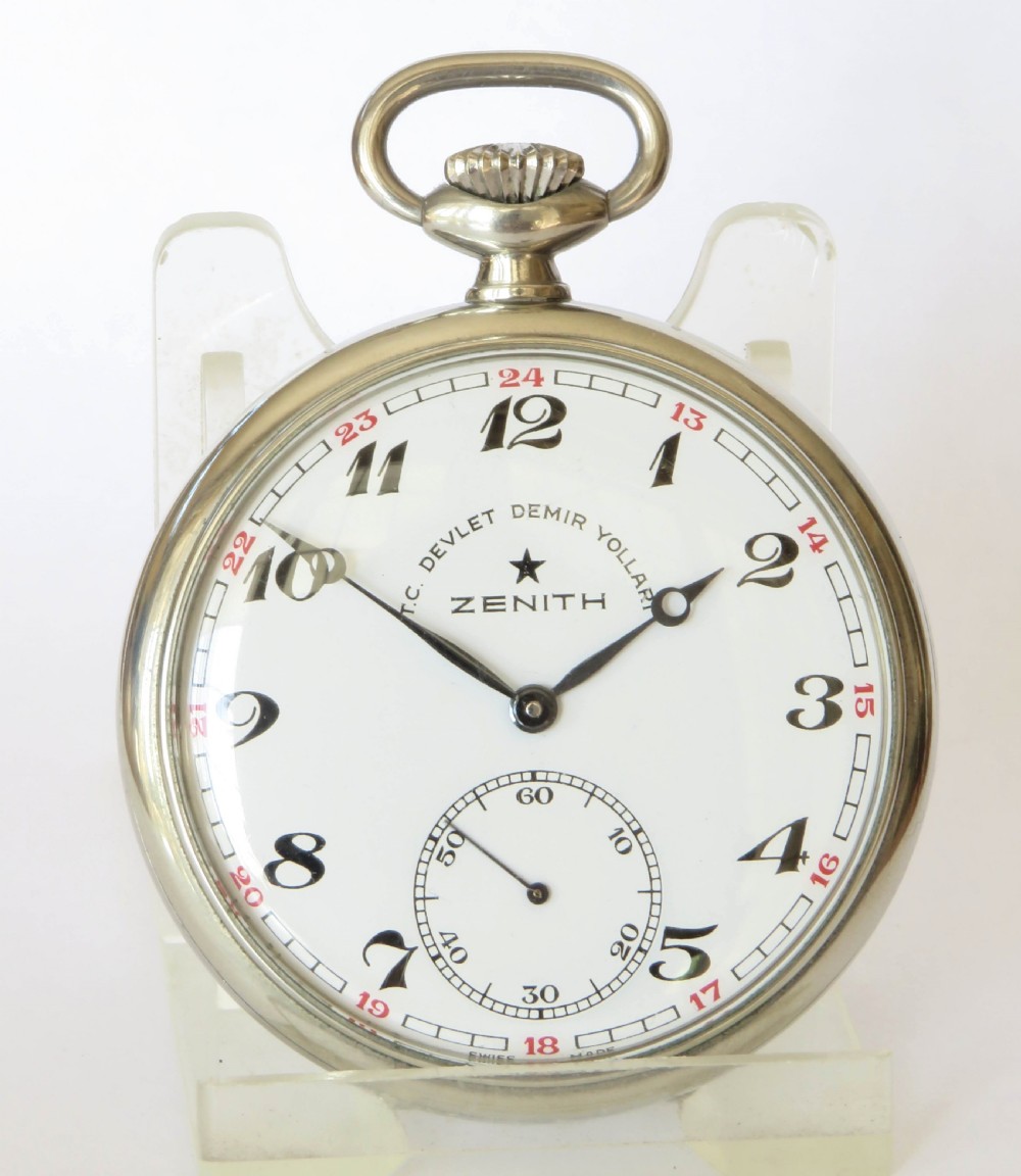 Zenith pocket watch, Turkish Railways, 1969 View II
