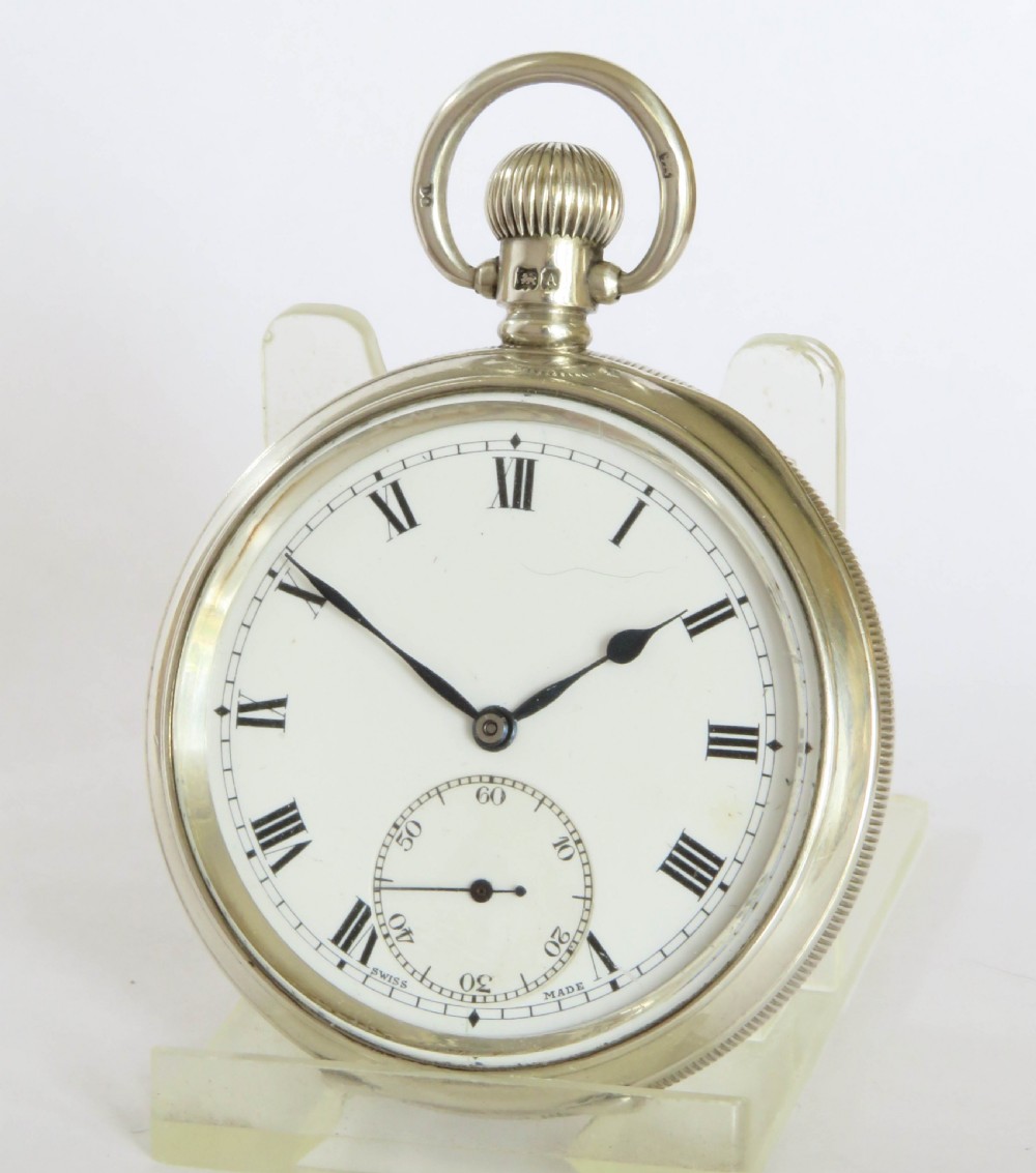 Antique silver Syren pocket watch, 1926