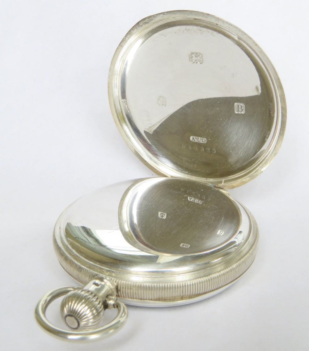 Antique silver Syren pocket watch, 1926 View III