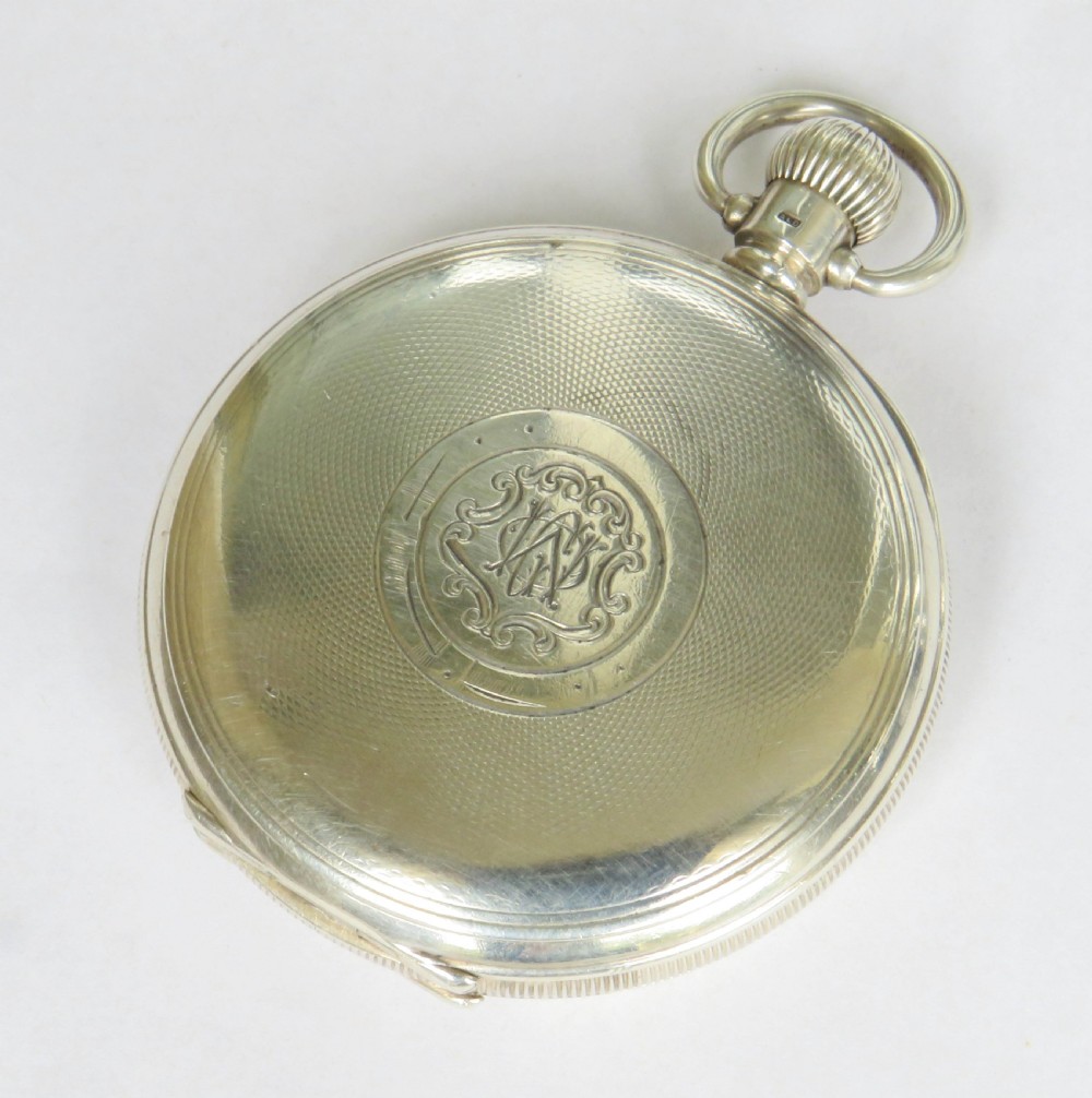 Antique silver Syren pocket watch, 1926 View V