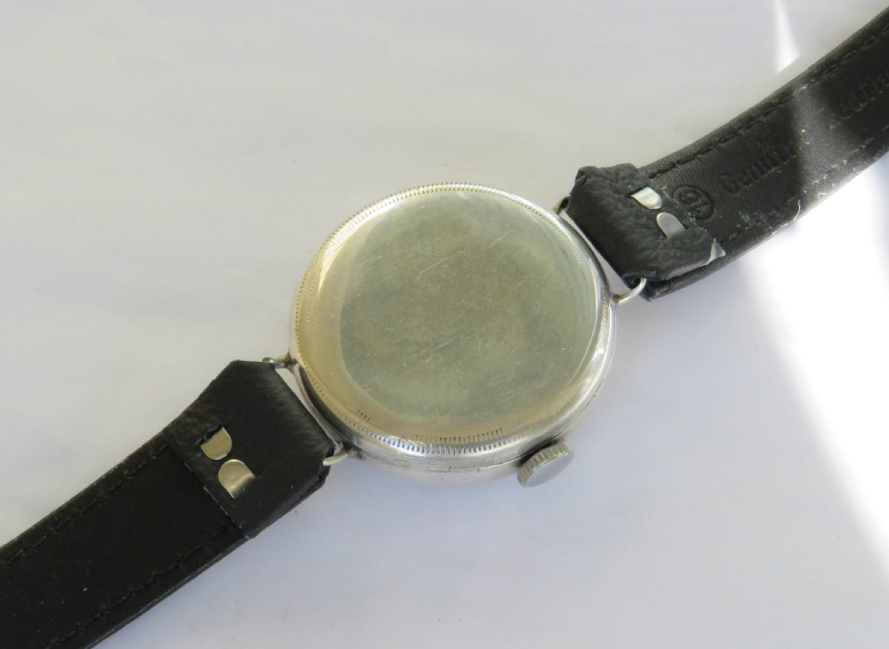 Antique silver trench watch, 1918 View IV