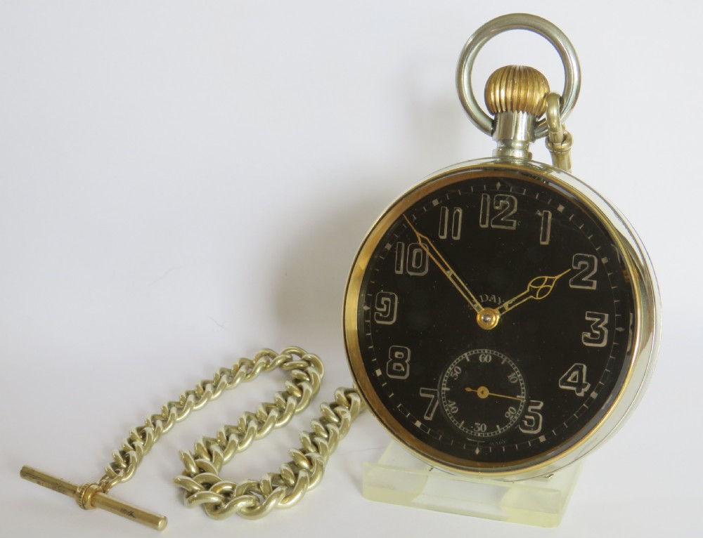 Antique Doxa goliath pocket watch and chain
