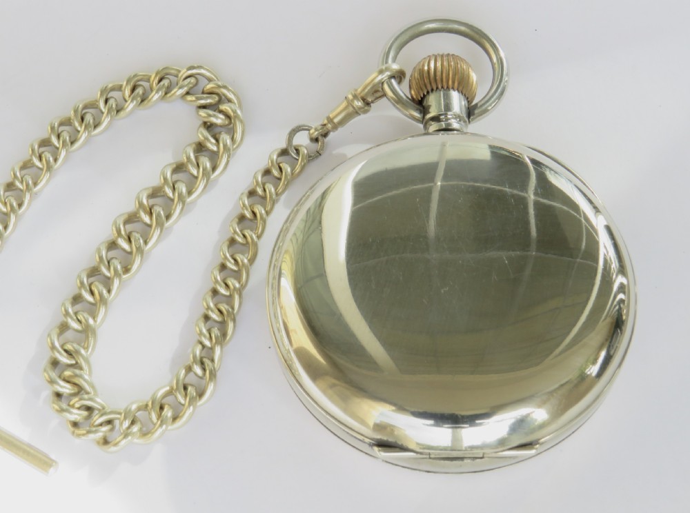 Antique Doxa goliath pocket watch and chain View IV