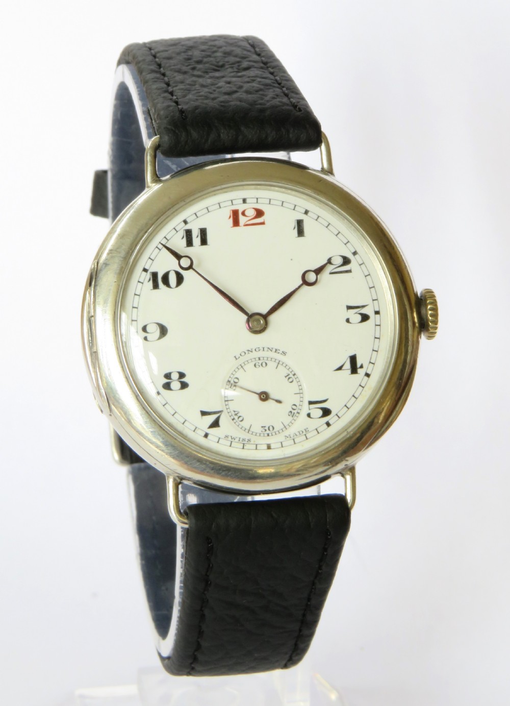 Antique silver Longines wrist watch, 1933 View II