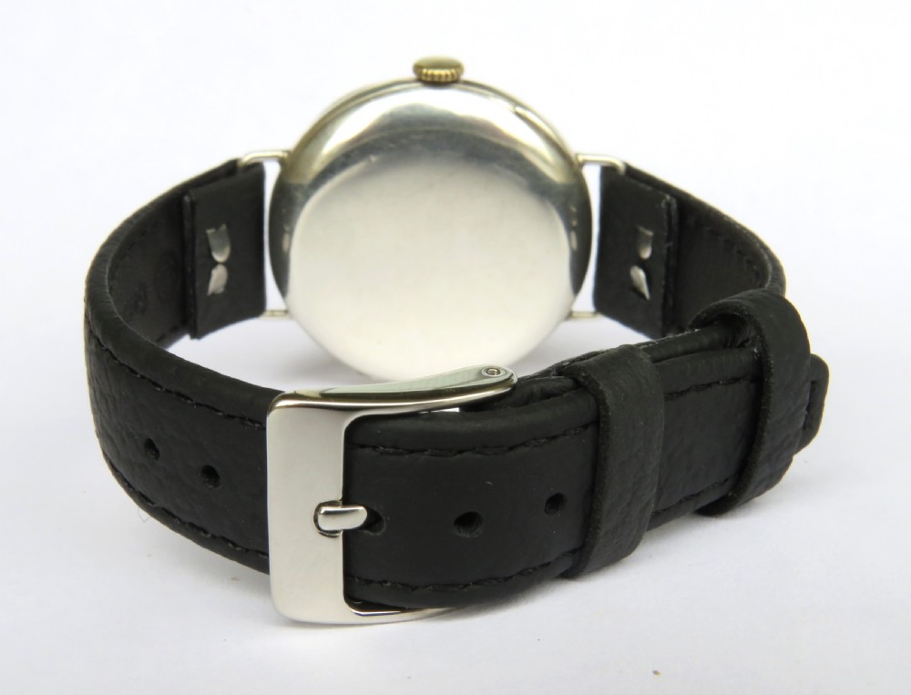 Antique silver Longines wrist watch, 1933 View VI
