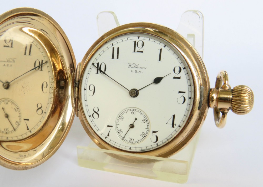 Antique Waltham Traveler full hunter pocket watch