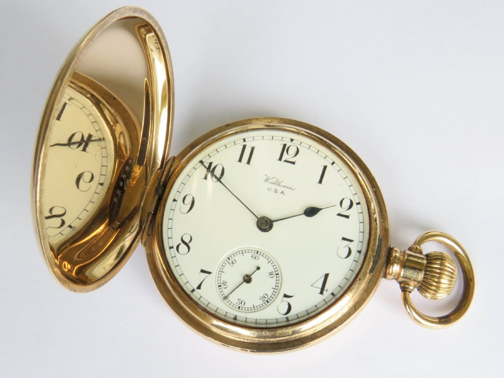 Antique Waltham Traveler full hunter pocket watch View II