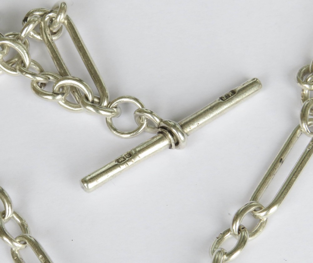 Antique silver Churchill chain and fob View IV