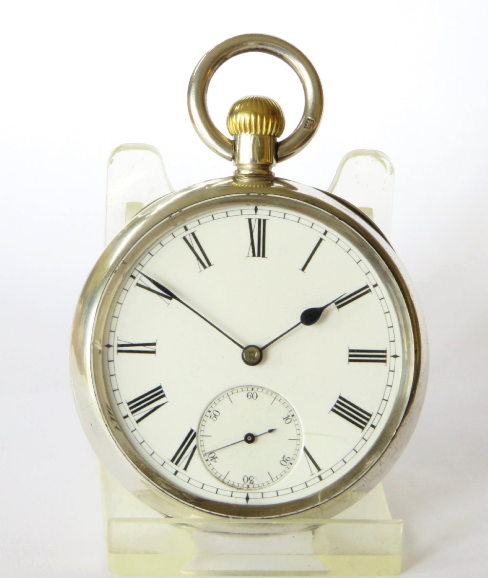 Antique silver Omega pocket watch View II