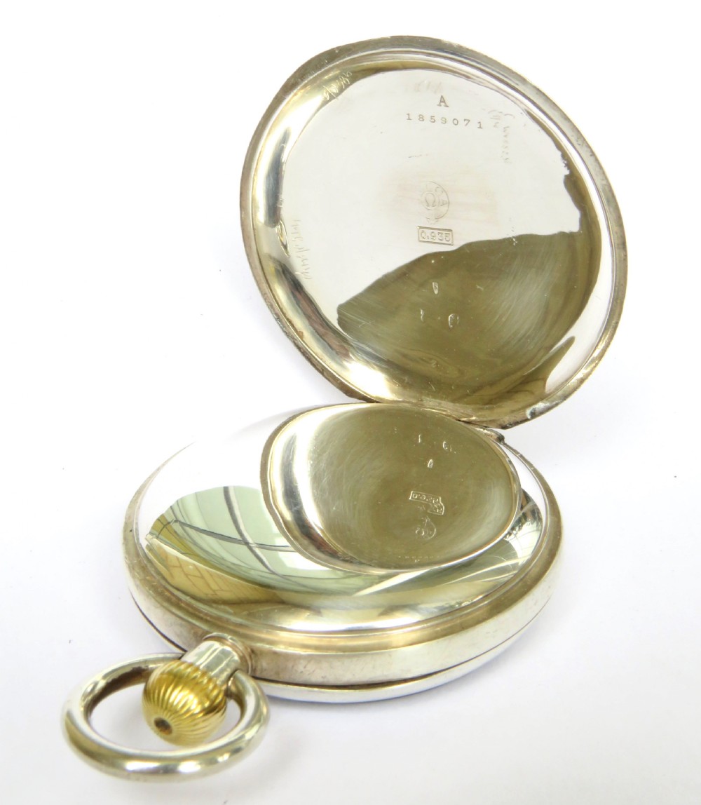 Antique silver Omega pocket watch View III