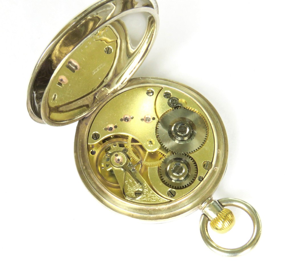 Antique silver Omega pocket watch View IV