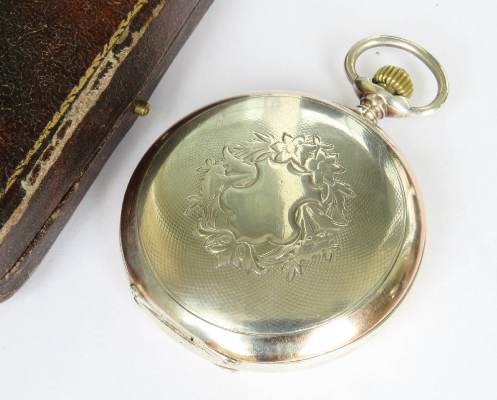 Antique Omega silver full hunter pocket watch View VII