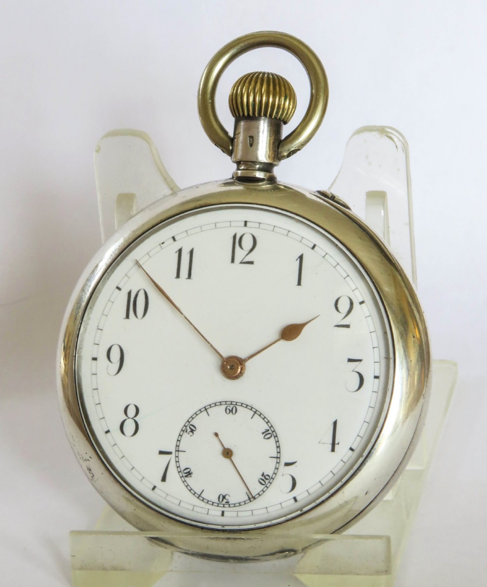 Antique silver Stauffer & Co IWC pocket watch