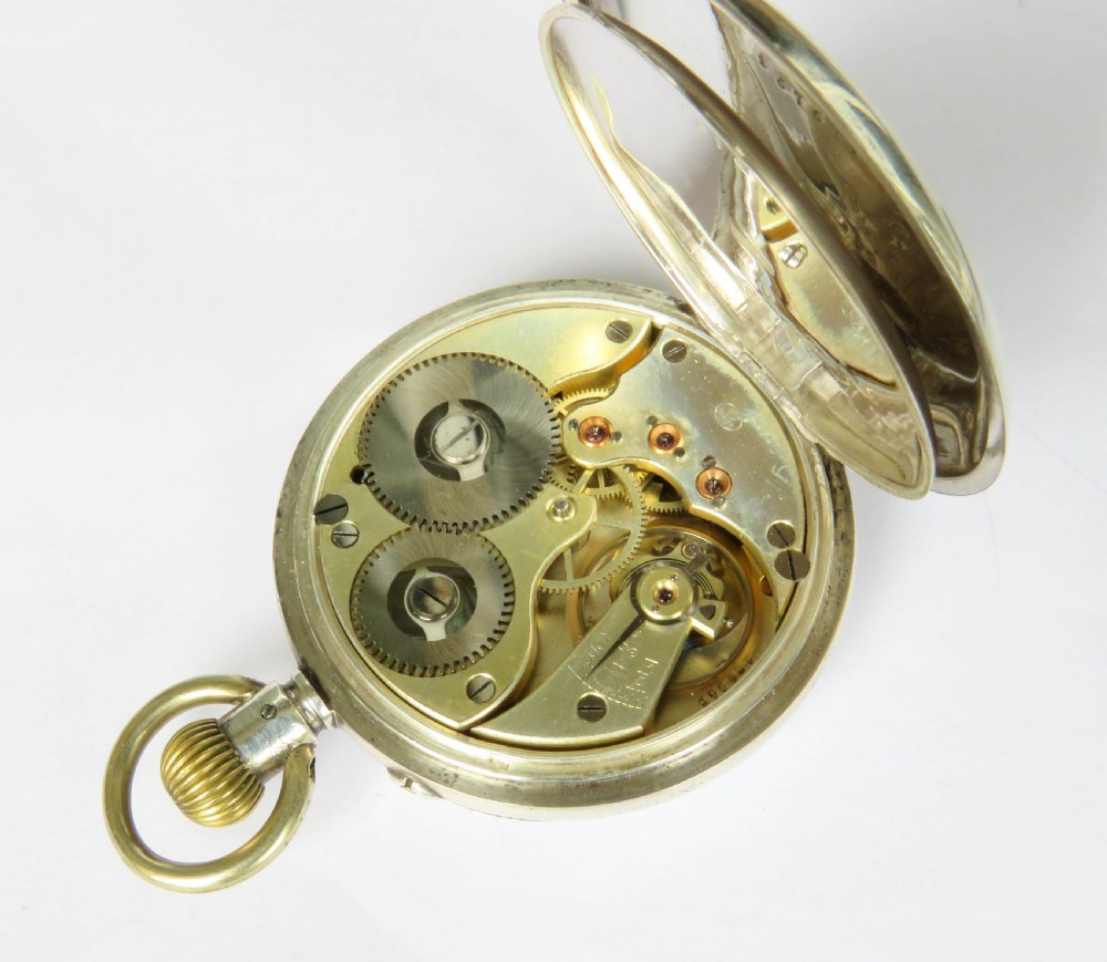 Antique silver Stauffer & Co IWC pocket watch View V