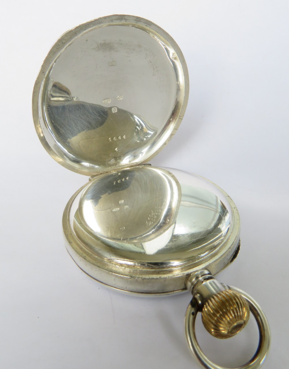 Antique silver Record pocket watch, 1919 View III