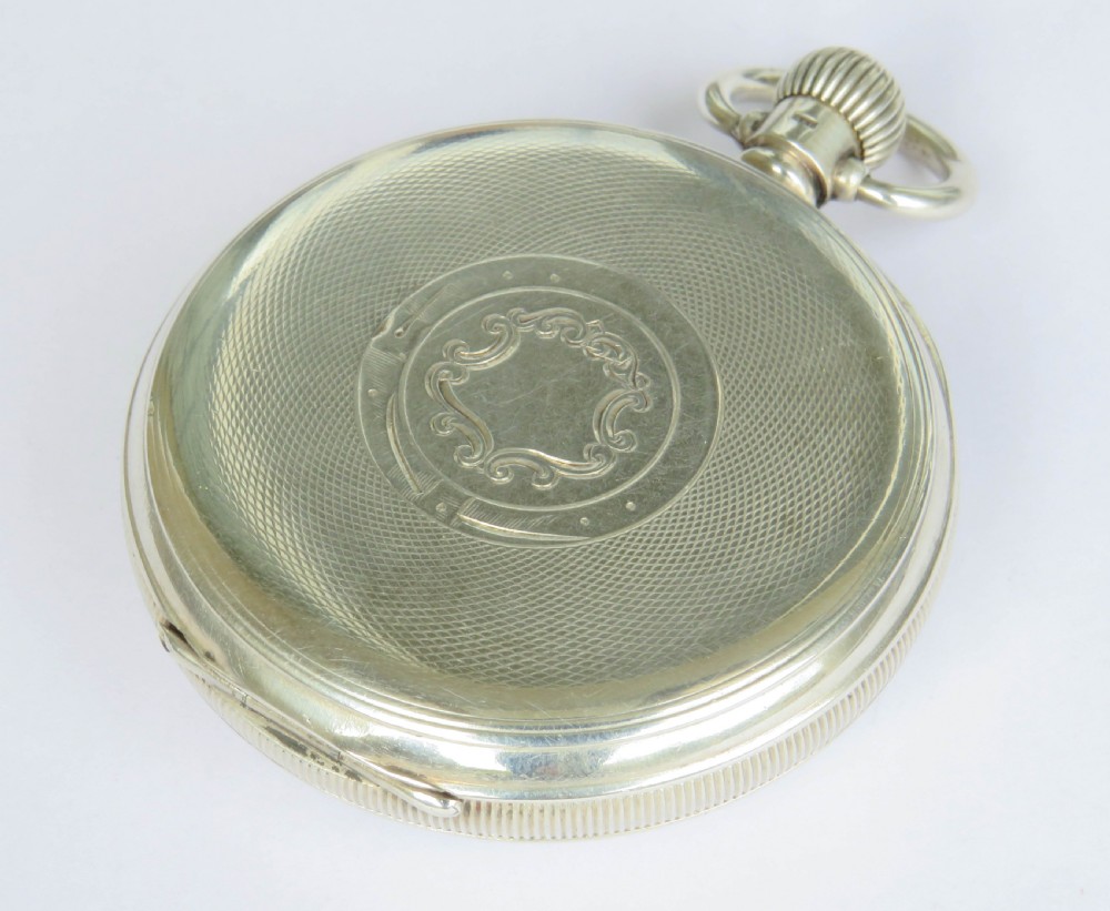 1929 silver Kays Keyless “Triumph” pocket watch View V
