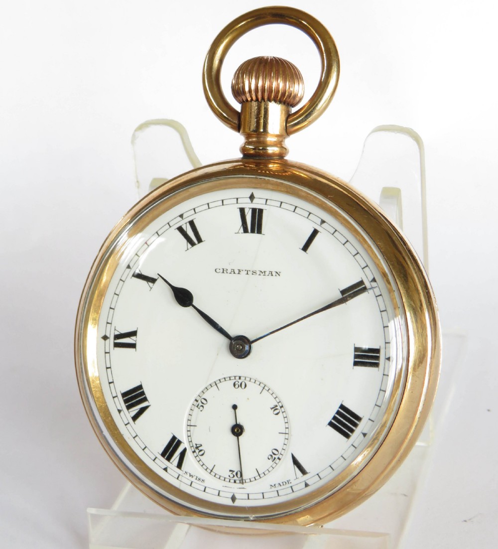 1930s Craftsman pocket watch with albert View III