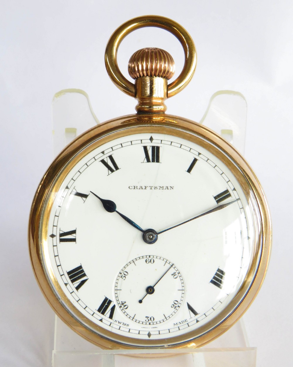 1930s Craftsman pocket watch with albert View IV