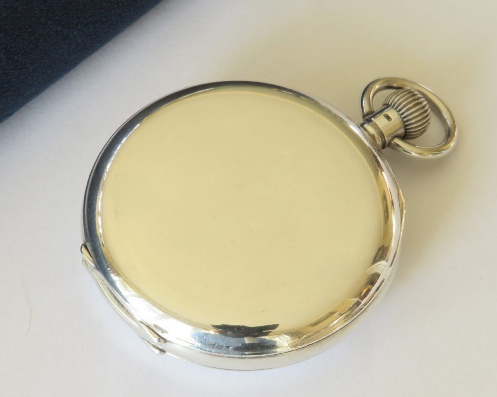 Antique silver Revue half hunter pocket watch for J W Benson View V