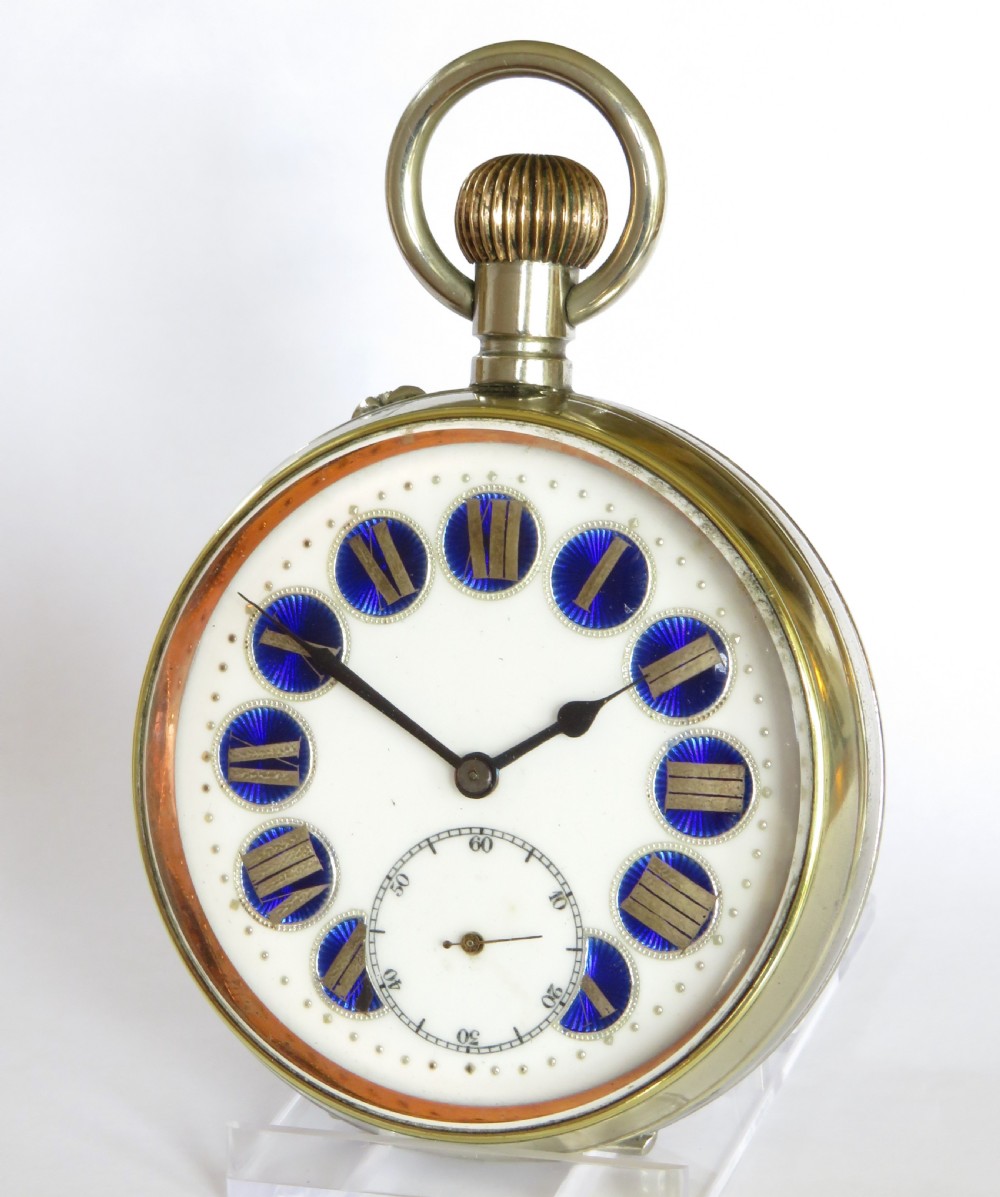 Large antique pocket watch, telephone dial