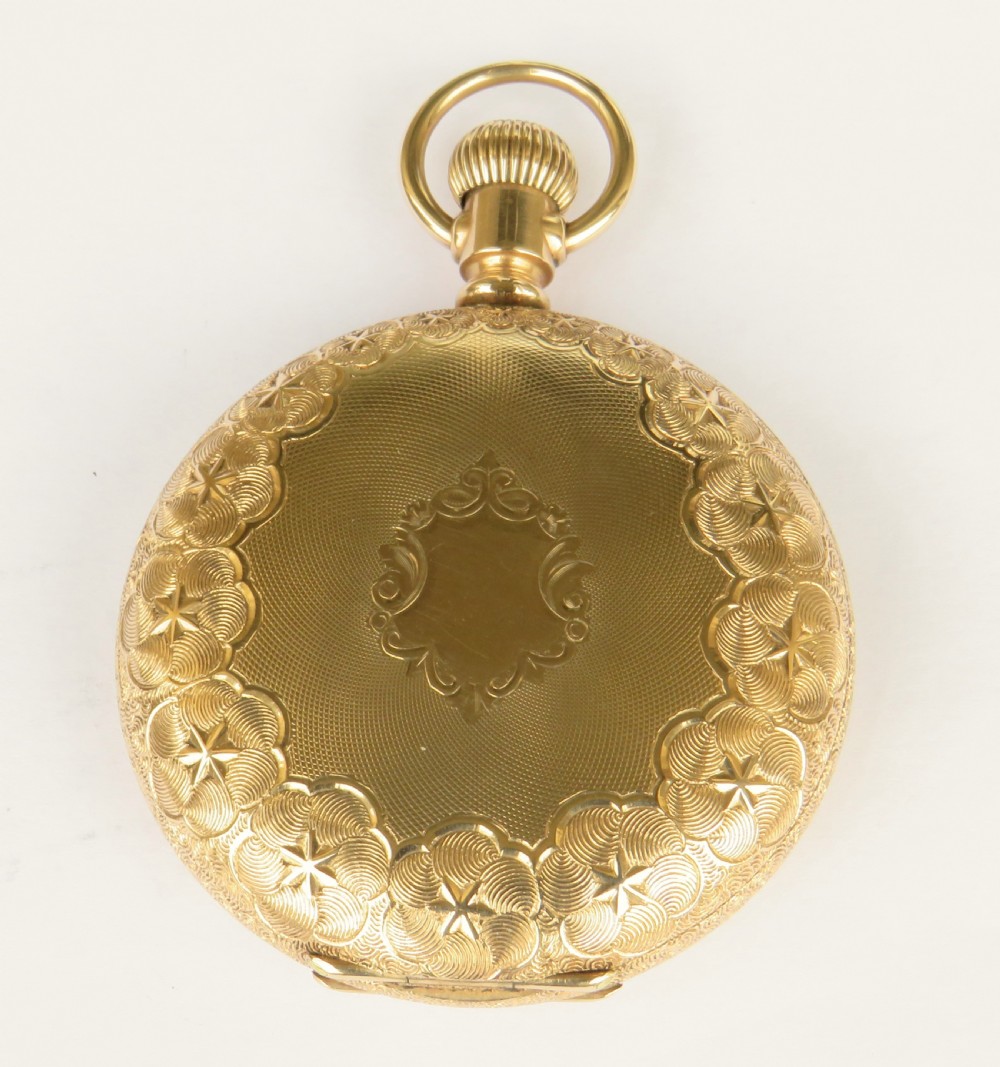 Antique Waltham full hunter stag pocket watch View VIII