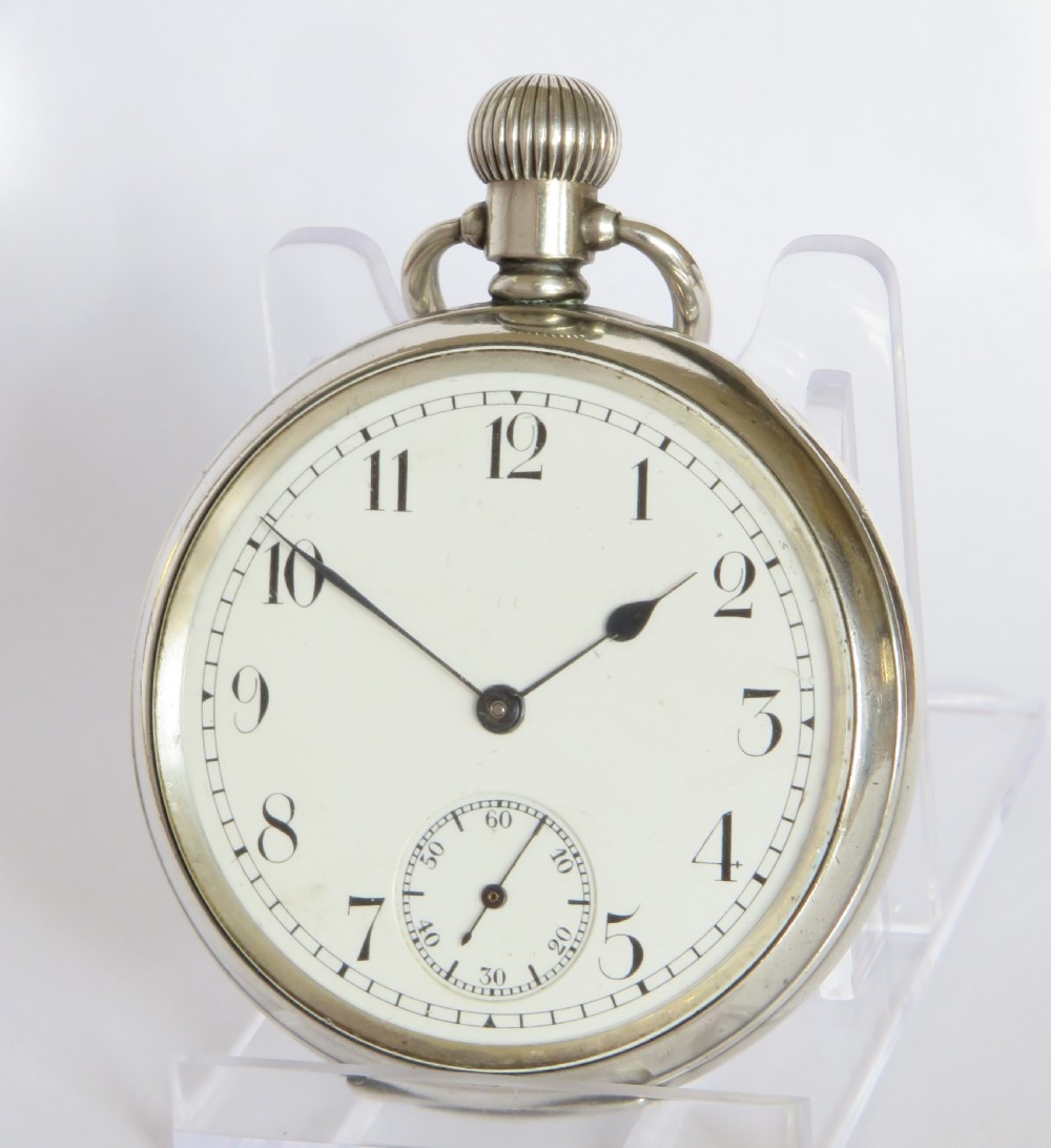 Silver Waltham pocket watch, Great War presentation